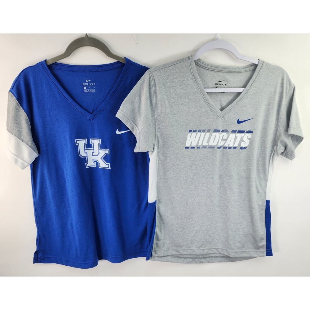 Nike Univ of Kentucky Wildcats Tops Women's M Grey Blue NCAA Athlete Issue LOT